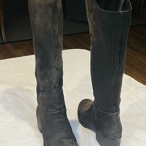 Kenneth Cole Charcoal Suede Women's Knee-High Boots